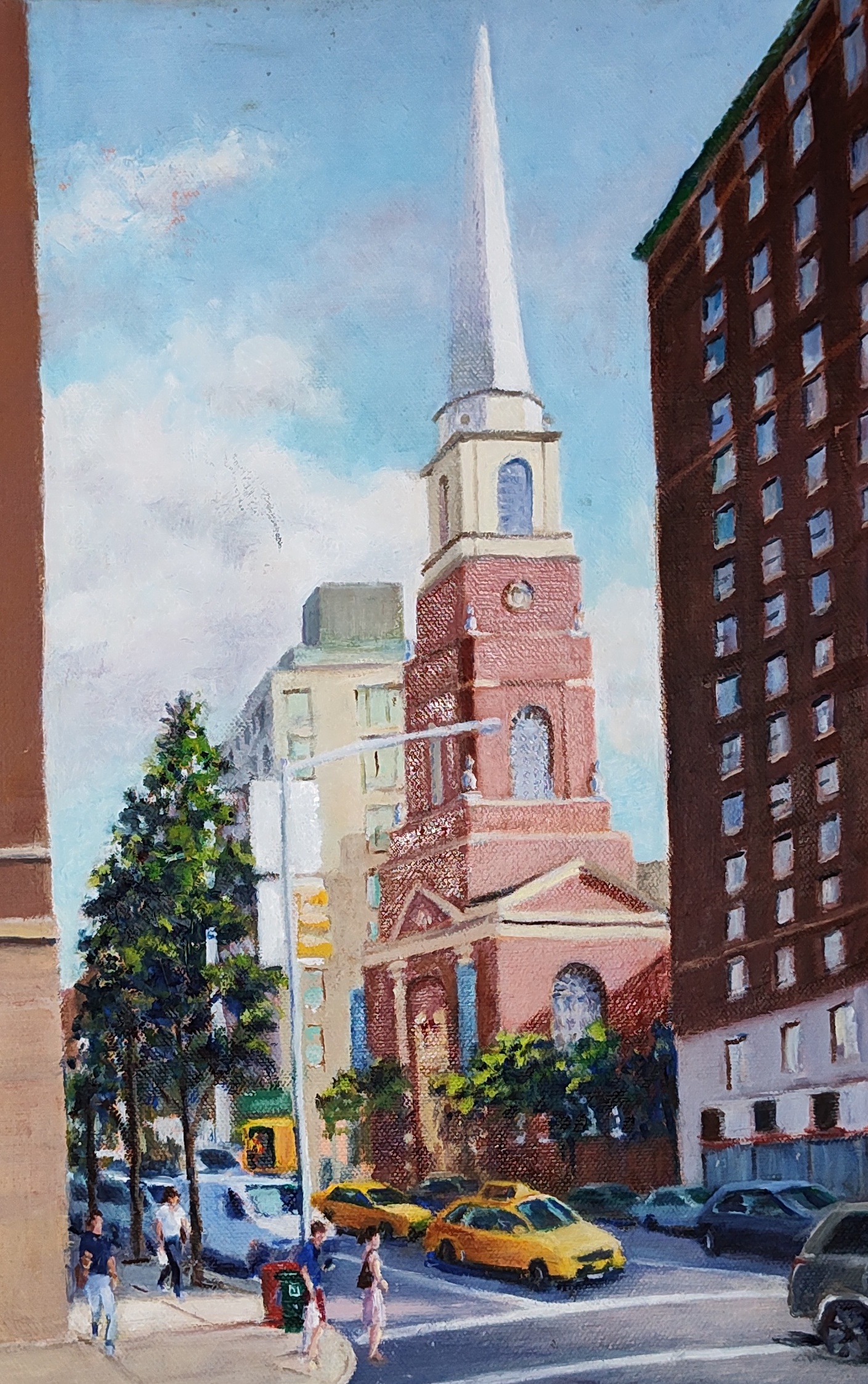 Gail Rodney Painting of All Souls NYC