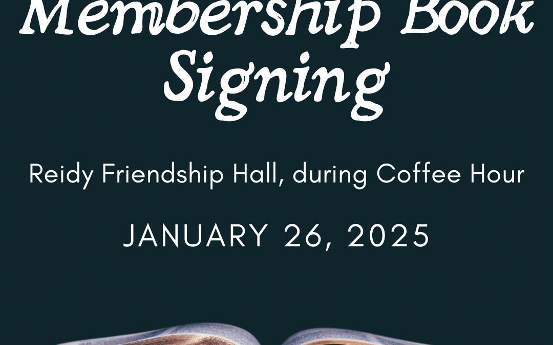 Membership Book Signing